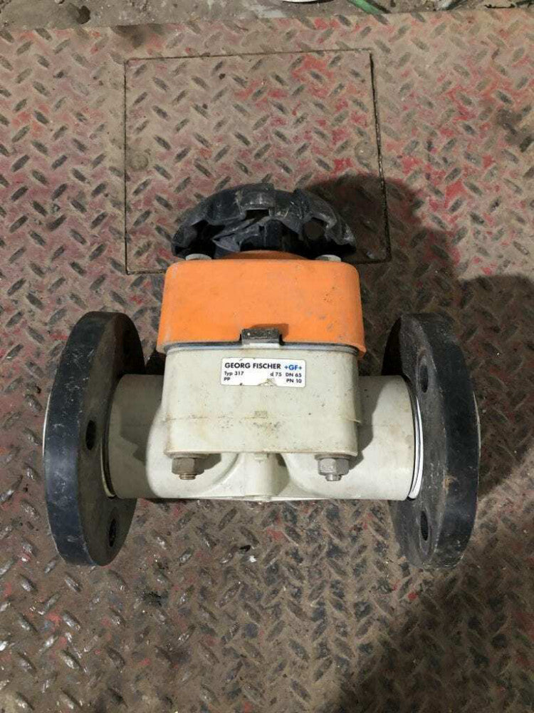 +GF+ Georg Fischer Type 317 Polypropylene 3" Flanged Diaphragm Valve DN65