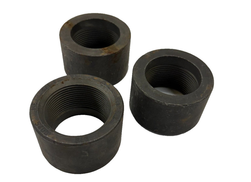 3M A105N THREADED HALF COUPLING, 1-1/2", CARBON STEEL