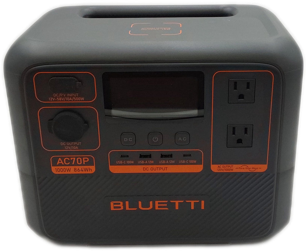 BLUETTI AC70P 1000W 864Wh Portable Power Station LiFePO4
