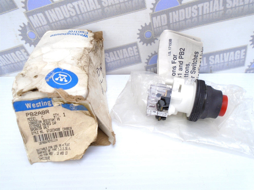 Westinghouse - PB2ABR - Model C - RED CAP - Push Button - OPERATOR ONLY - (NEW)