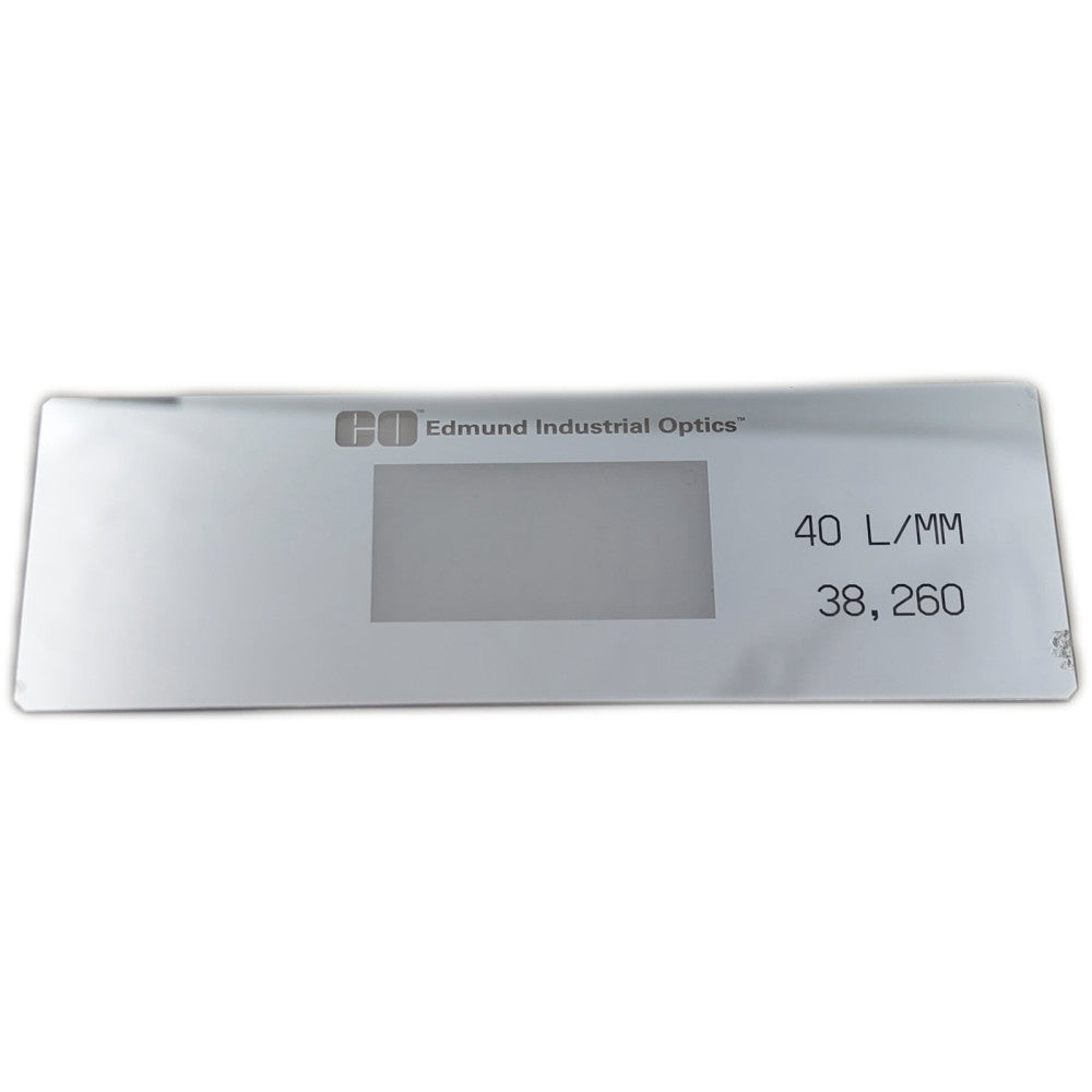 Edmund Industrial Optics 38-260 40 lp/mm, 1" x 3", Float Glass, Ronchi Ruling