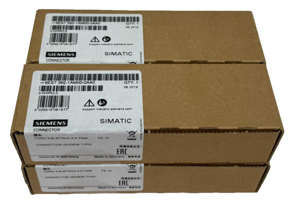 LOT OF 4 NEW SEALED SIEMENS 6ES7392-1AM00-0AA0 CONNECTORS 6ES7 392-1AM00-0AA0
