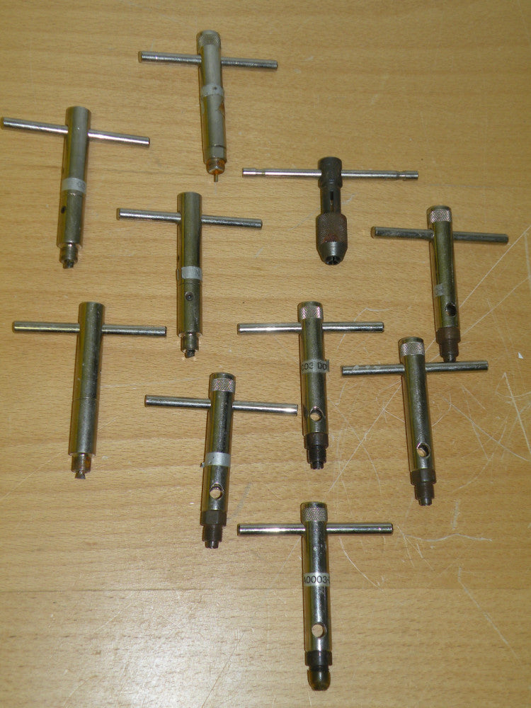 (10) Threaded T-Handle Manual Drill / Insert Tools A0003-D0-1