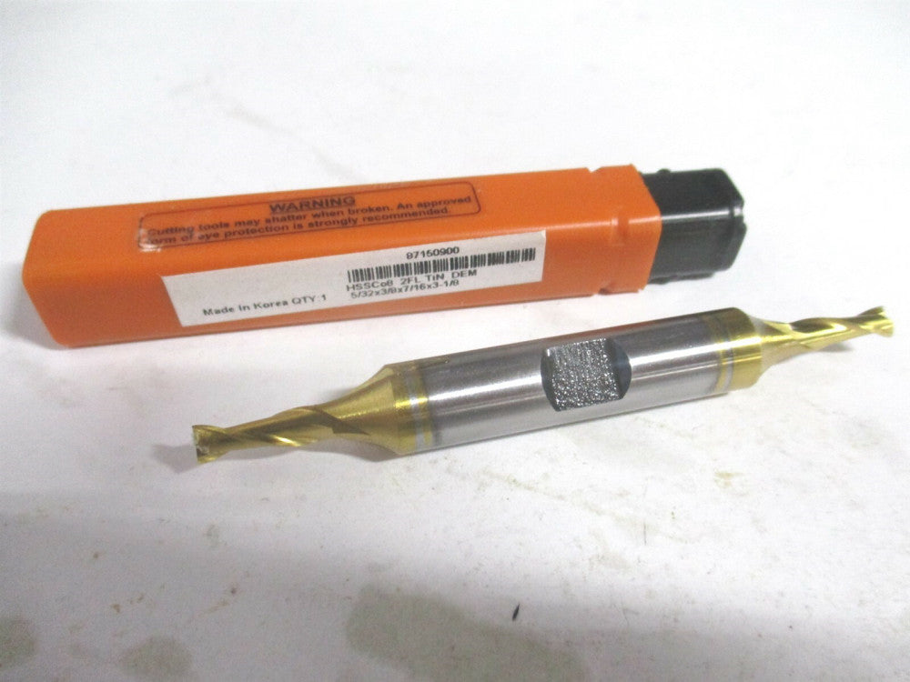(E4050010) 5/32" x 7/16" x 3/8" x 3-1/8" OAL Cobalt 2 Flute Square End Mill