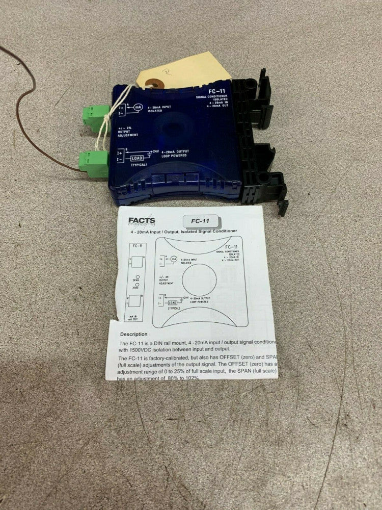 NEW NO BOX FACTS ENGINEERING SIGNAL CONDITIONER ISOLATED FC-11