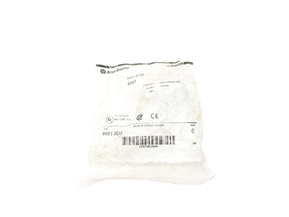 ALLEN BRADLEY 800T-XD3 SER. E NSMP