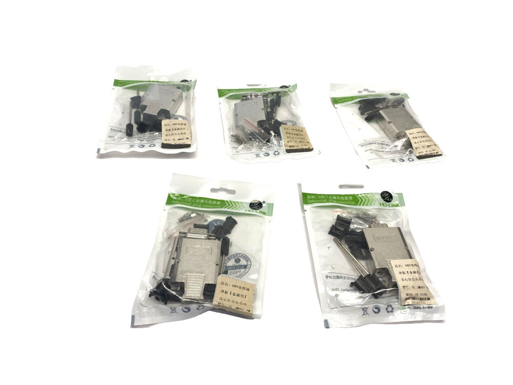 Yulu YL-JM001-9M Solder-Free Wireable RS232 DB9 Adapter/Connector, LOT OF 5