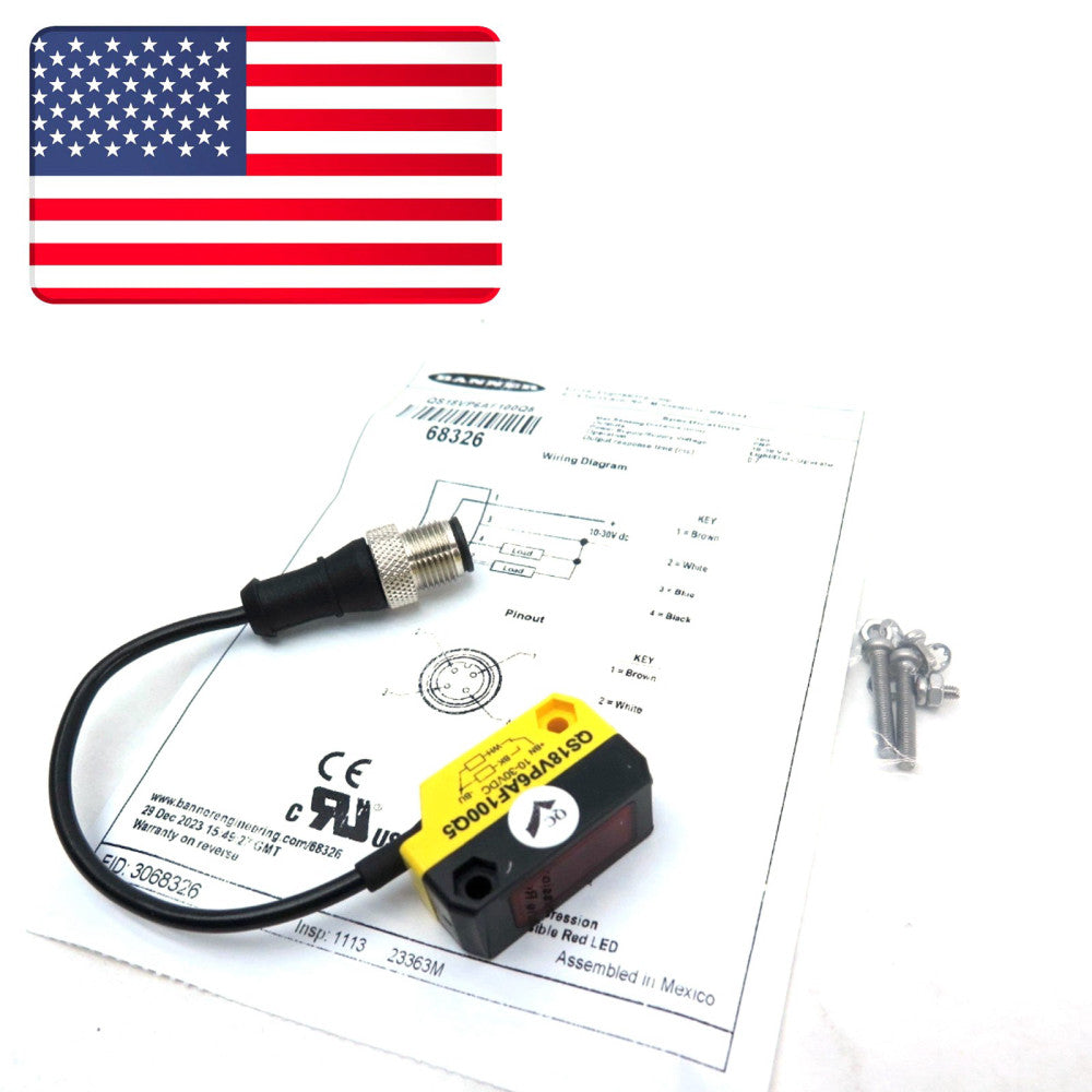 1PC For BANNER QS18VP6AF100Q5 Worldbeam Photoelectric Sensor PNP New US Stock