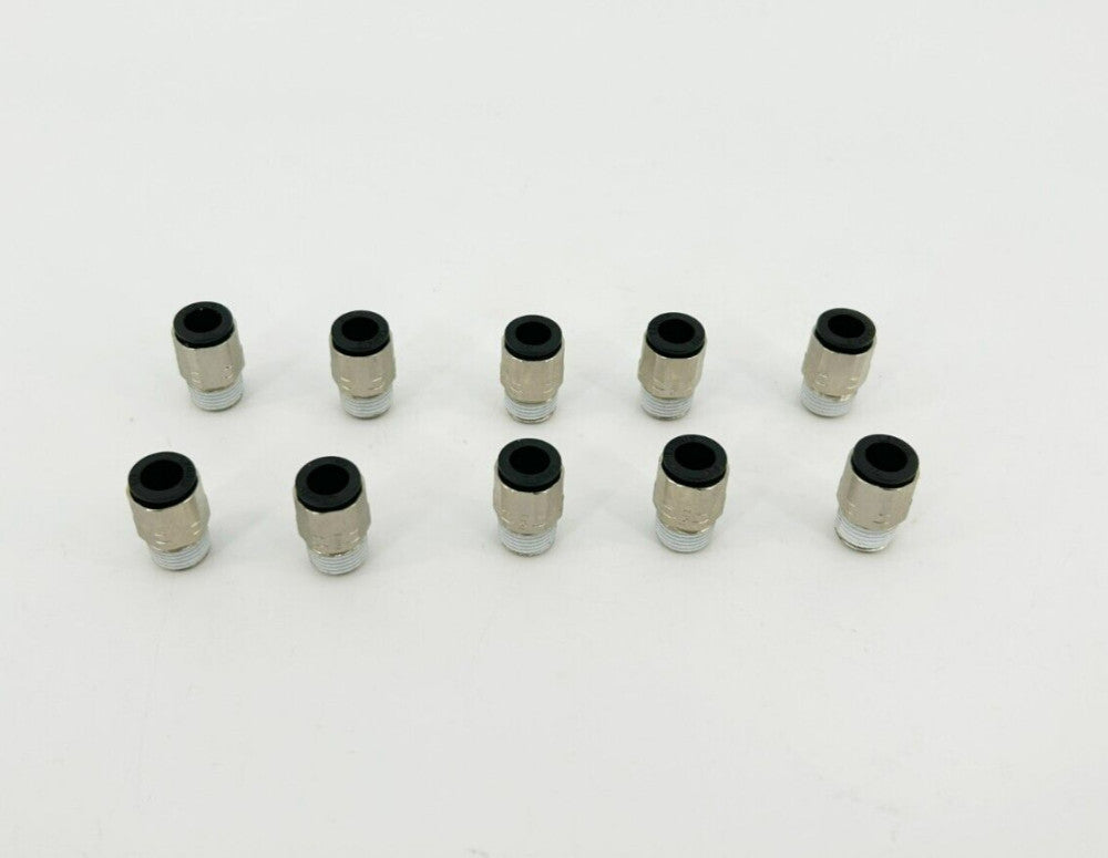 Lot of 10 New Lawson 86751 Male Connectors, 1/4" x 1/8", 290PSI