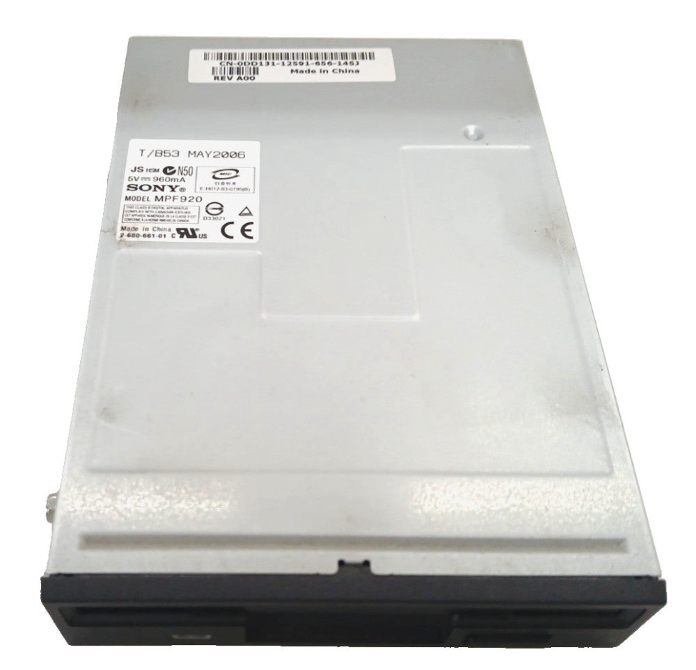 SONY FLOPPY DISC DRIVE MODEL MPF920 1.44 MB 5 VDC 960 MA 34 PIN CONNECTION