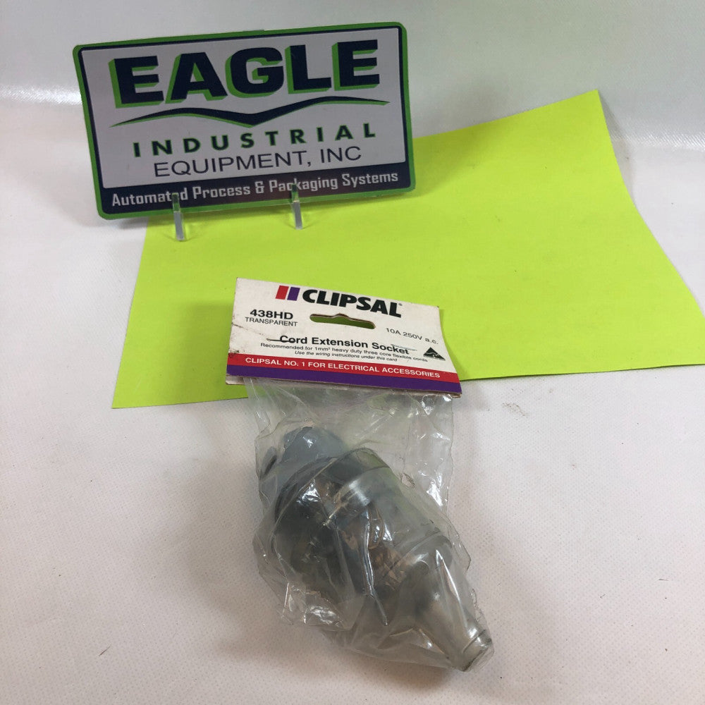 Clipsal 438HD Transparent 10A 250VAC Cord Extension Socket Ships from USA