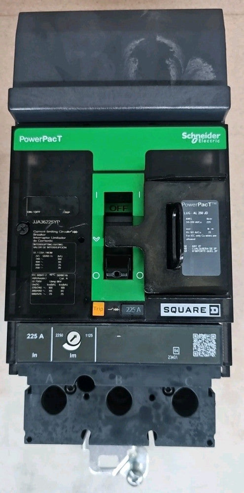 1) New Take Out SQUARE D JJA36225YP I-Line Circuit Breaker 225A 3P 600V