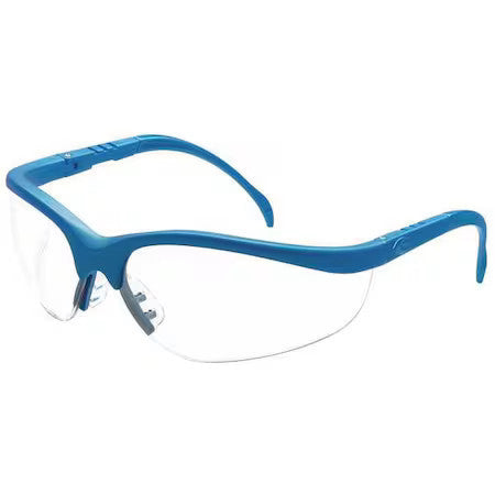 Condor 4Vaz1 Nome, Safety Glasses Anti-Scratch, Clear Lens, Blue Frame,