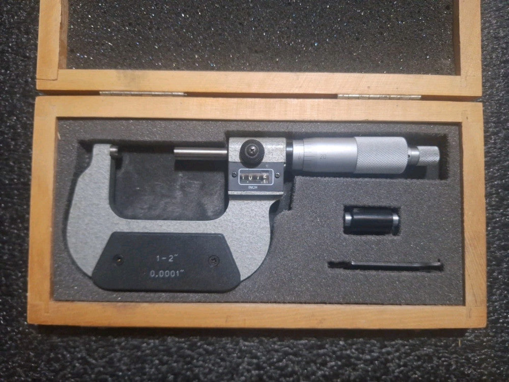 1 - 2" Digital Digit Outside Micrometer .0001" Ratchet Thimble.