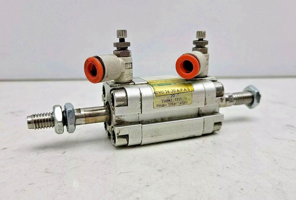 Festo ADVU-16-20-A-P-A-S Pneumatic Cylinder 16mm Bore 20mm Stroke 145 Psi 156061