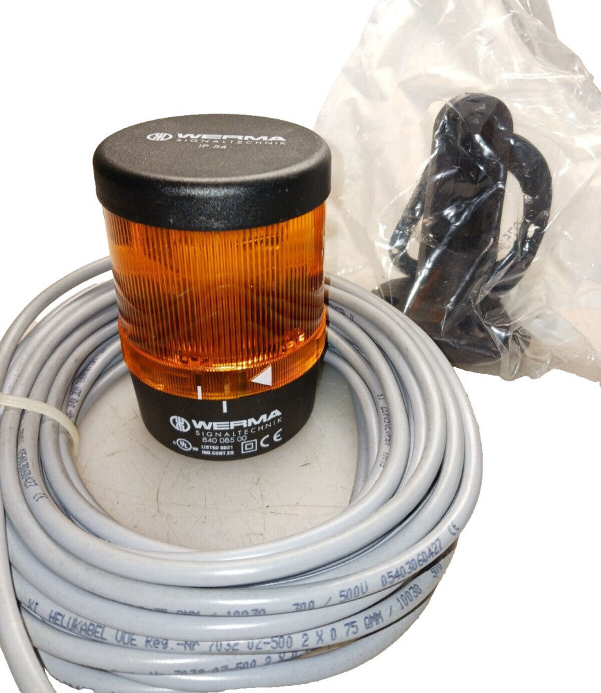 NEW WERMA AMBER STROBE BEACON LIGHT 840-085-00