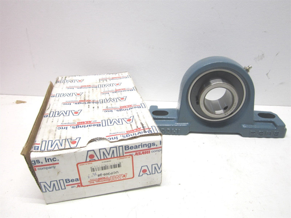 AMI UCP309-28 1-3/4" Cast Iron Heavy Duty Set Screw Locking Pillow Block Bearing