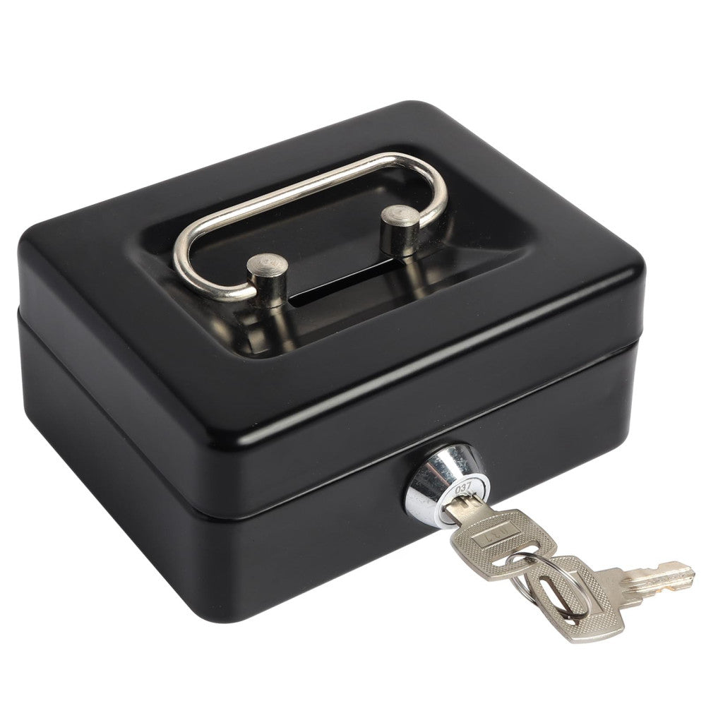 Small Cash Box with Lock: Mini Lock Box with Coin Slot - Metal Piggy Bank for...