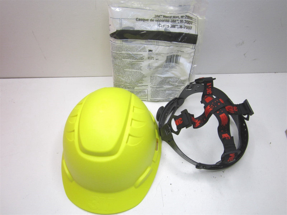 3M (H-702T) Yellow Adjustable 4-Point Ratchet Lightweight Hard Hat