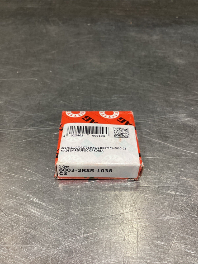 FAG 6003-2RSR-L038 C3 Deep Groove Ball Bearing, NOS