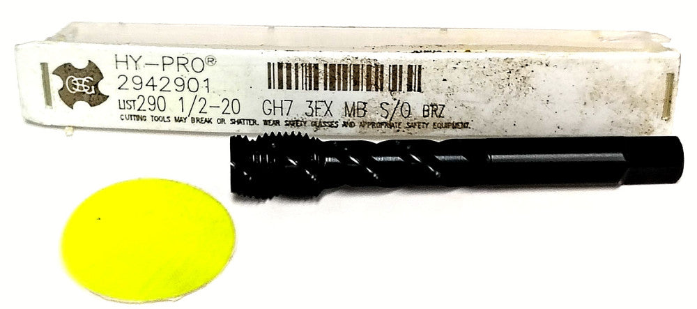 OSG HY-PR07 1/2"-20 RIGHT HAND SPIRAL FLUTE TAP GH7 3FX MB S/O #2942901
