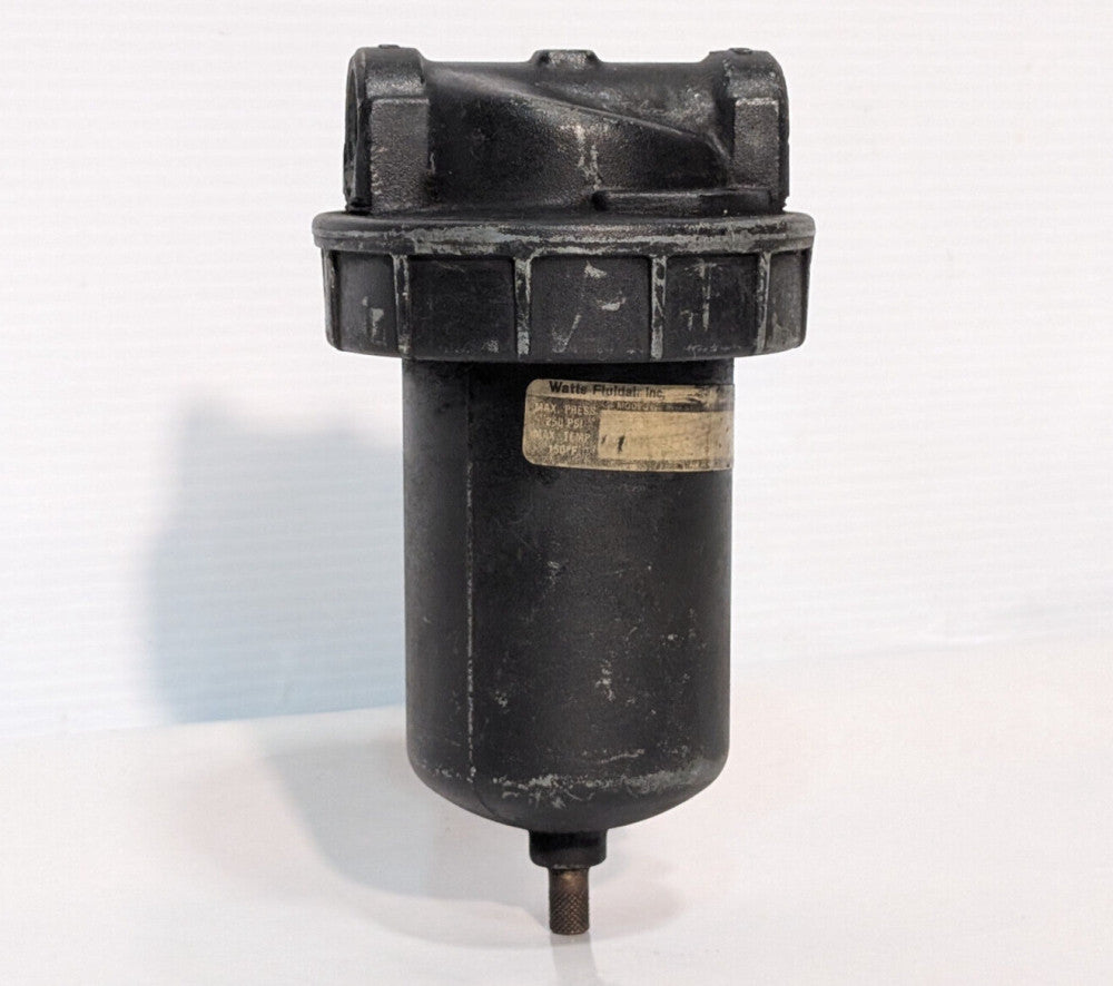Watts Fluidair Air Filter Regulator, Max Pressure 250psi, Max Temp 150°F, Black