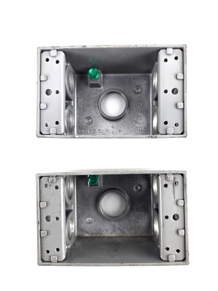 NOS 2pcs Weatherproof Outlet Box 17.0 CU.IN 1 Gang E121488 LR57925