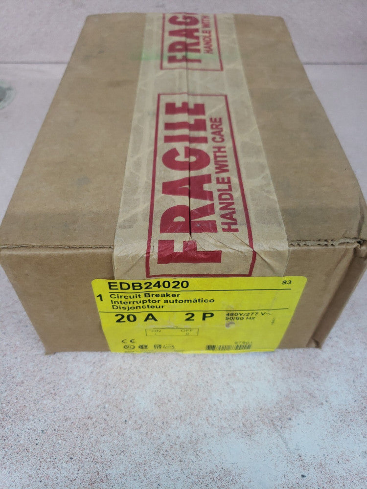 New Old Stock! Square D EDB24020 2 Pole 20 Amp Circuit Breaker