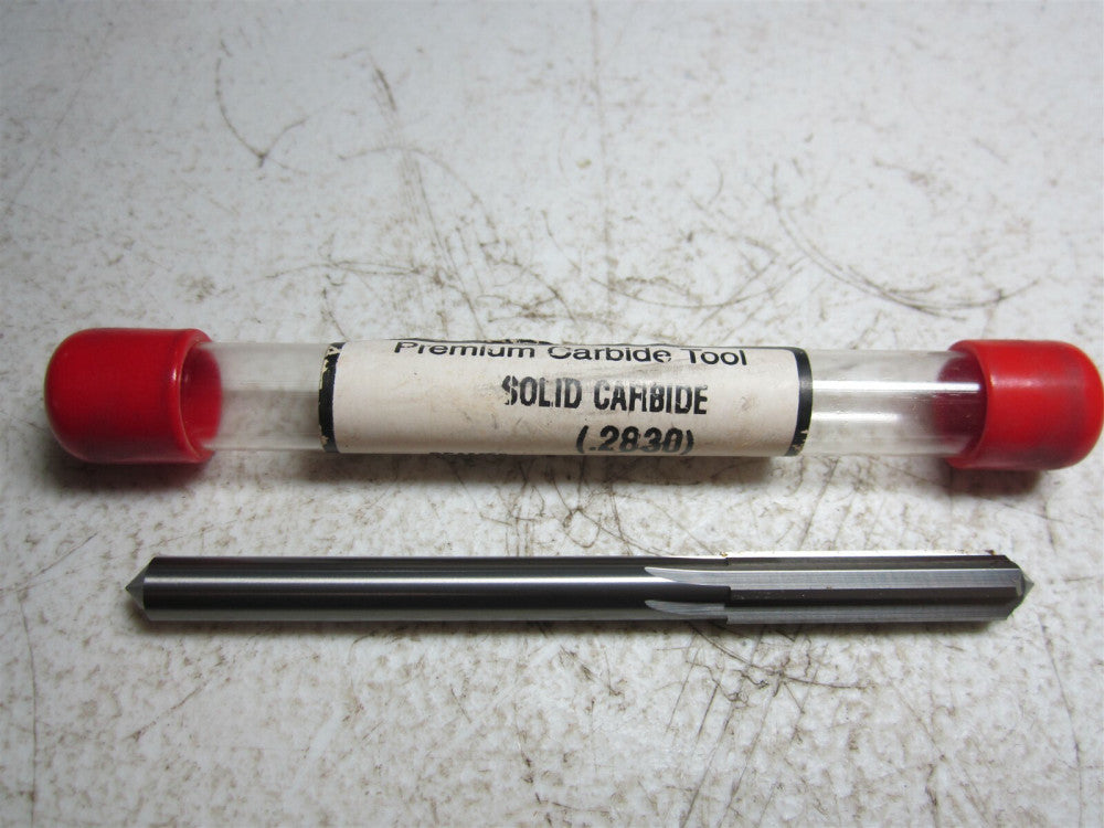 XLN Premium Carbide Tool 0.283 Diam 6 Flute Straight Flute Solid Carbide Reamer