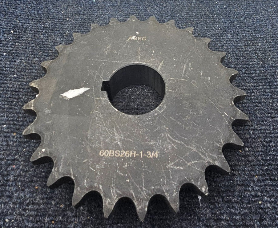 Amec 60BS26H-1-3/4: Roller Chain Sprocket 1-3/4 Bore 26 Teeth 60 Pitch