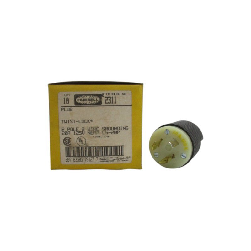 HUBBELL 2311 125V 20A (PKG OF 10) NSMP