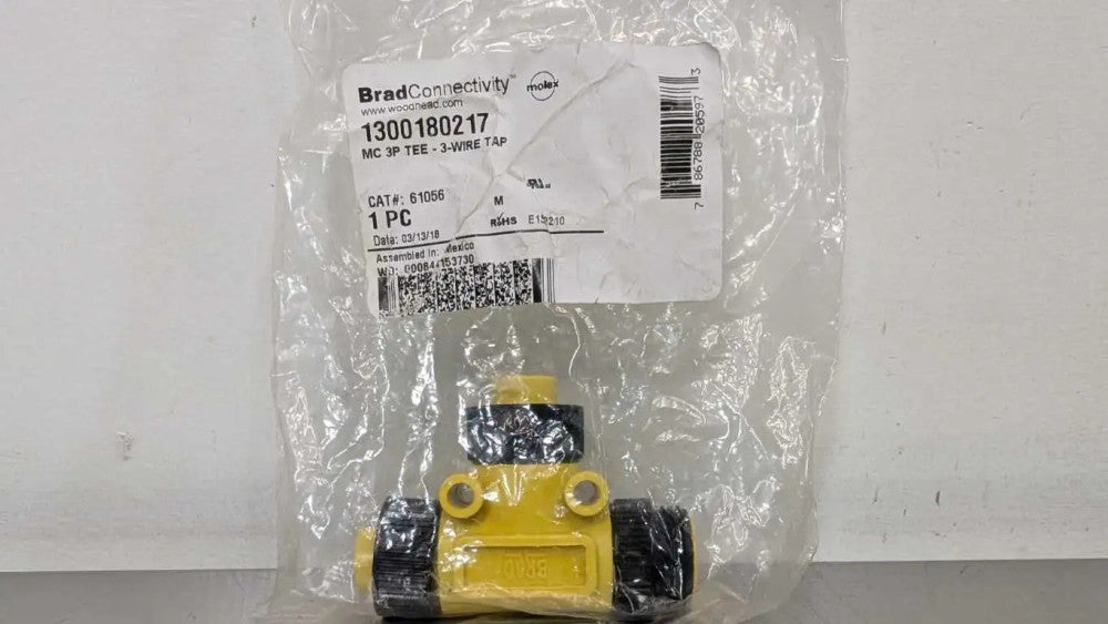 Brad 1300180217 3 Pin Tee Male/Female with Female Drop M12 Molex