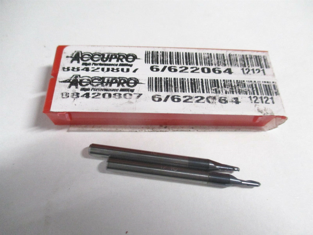 (12184072) 1/16" x 1/8" x 1/8" x 1-1/2" OAL Solid Carbide 2 Flute Ball End Mill