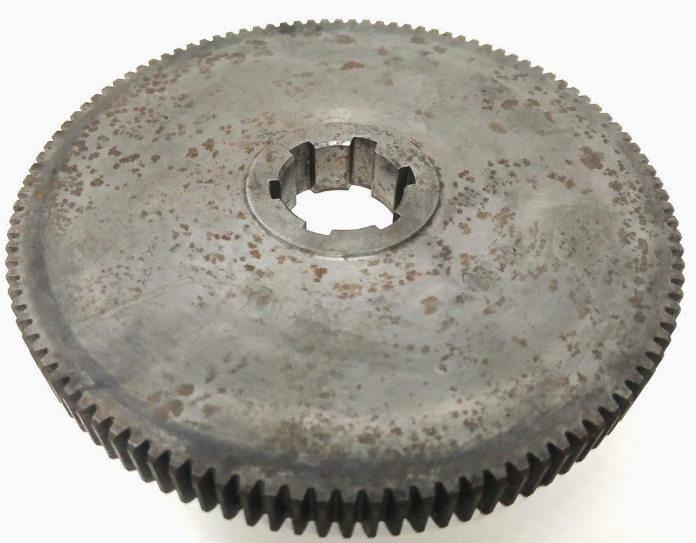 SPUR GEAR WITH SPLINED BORE 110 TEETH BORE DIA 1-1/4 LARGE DIA 6-1/2" STEEL