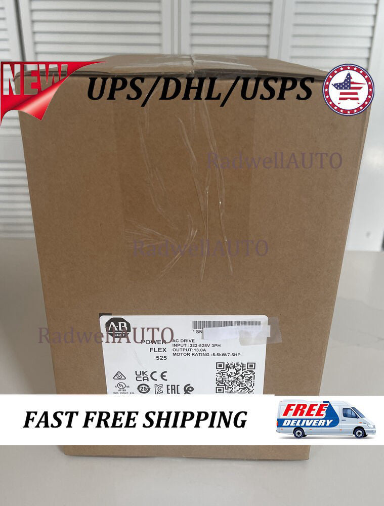 AB 25B-D013N114 PowerFlex 525 5.5kW/7.5HP AC Drive New Factory Sealed
