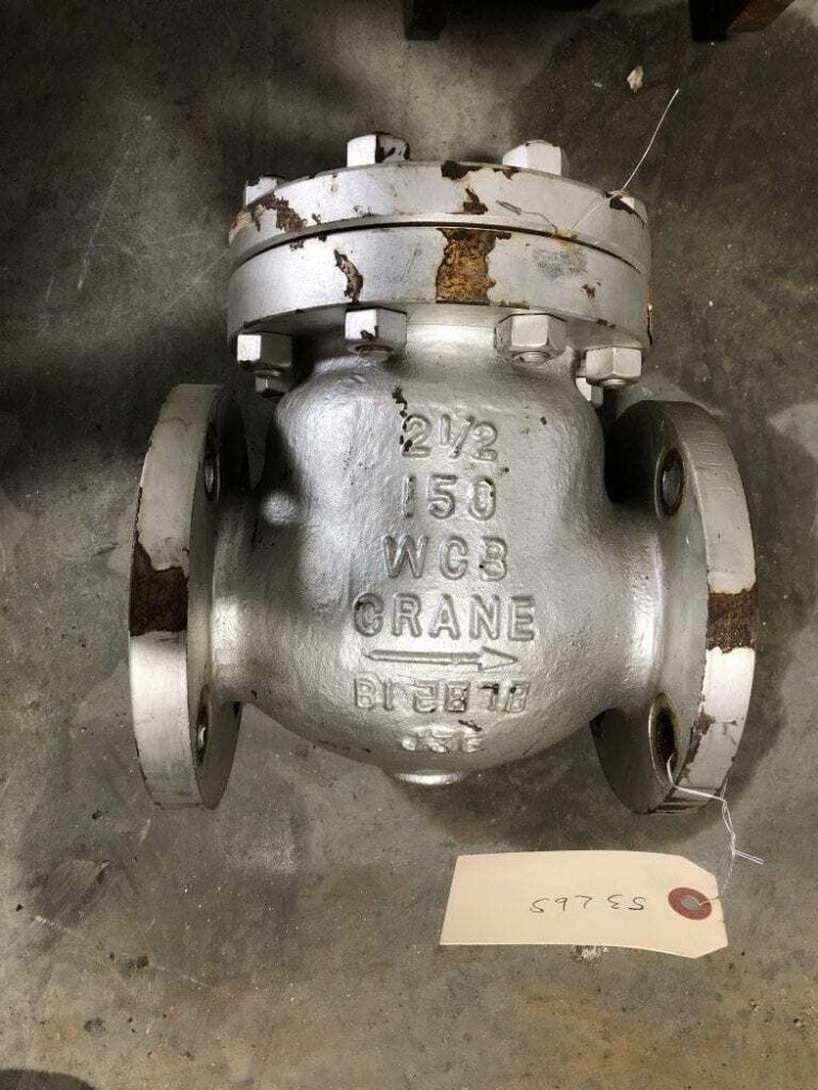 Crane 147 XU 2-1/2" WCB Swing Check Valve w/ CR13 DISC 285PSI-100°F 65PSI-850°F
