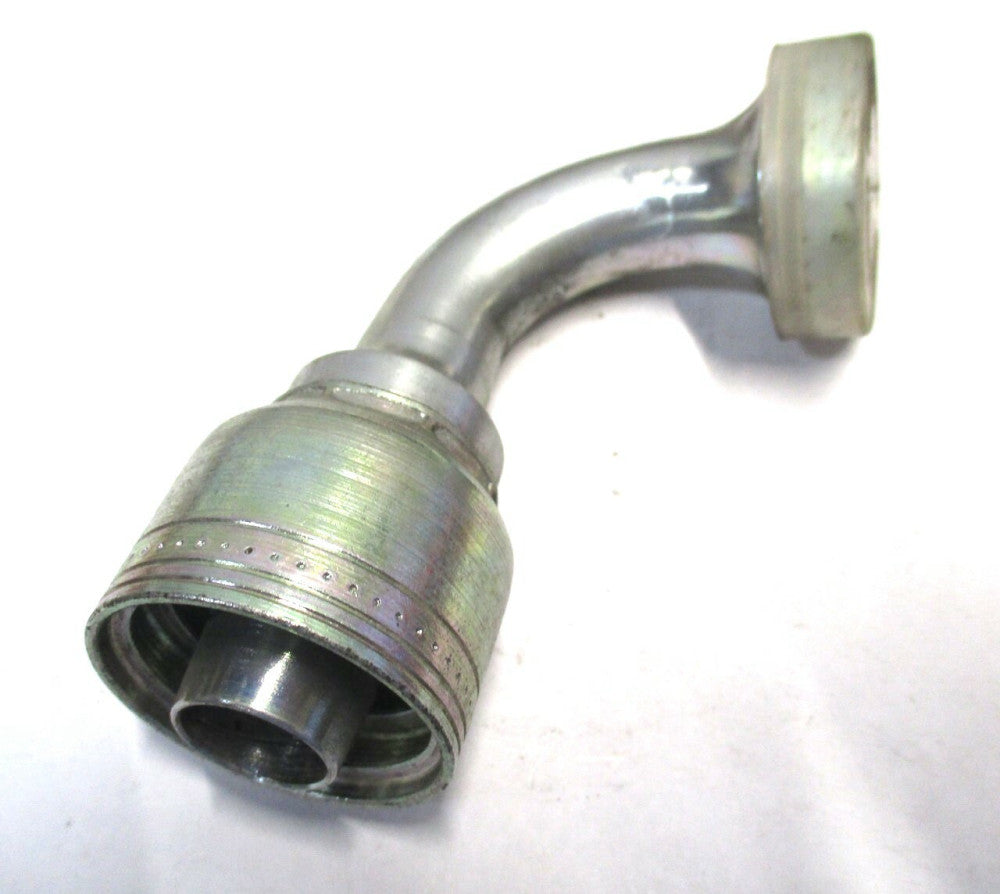 Eaton (1A12FLB12) 3/4" x 3/4" 90° Elbow Steel Crimpable Hydraulic Flange Fitting