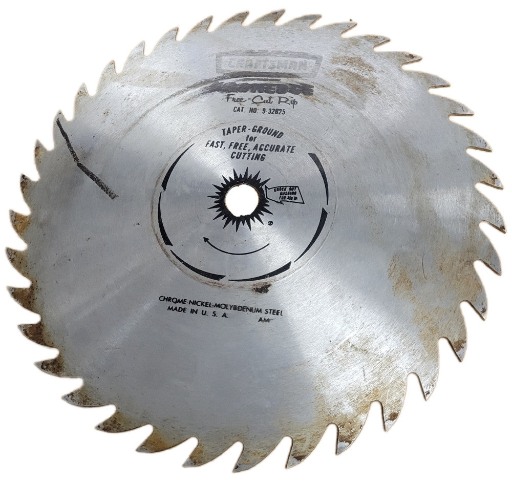 CRAFTSMAN KROMEDGE FREE-CUT RIP 9" CIRCULAR SAW BLADE 36 TOOTH 5/8" NO. 9-32625