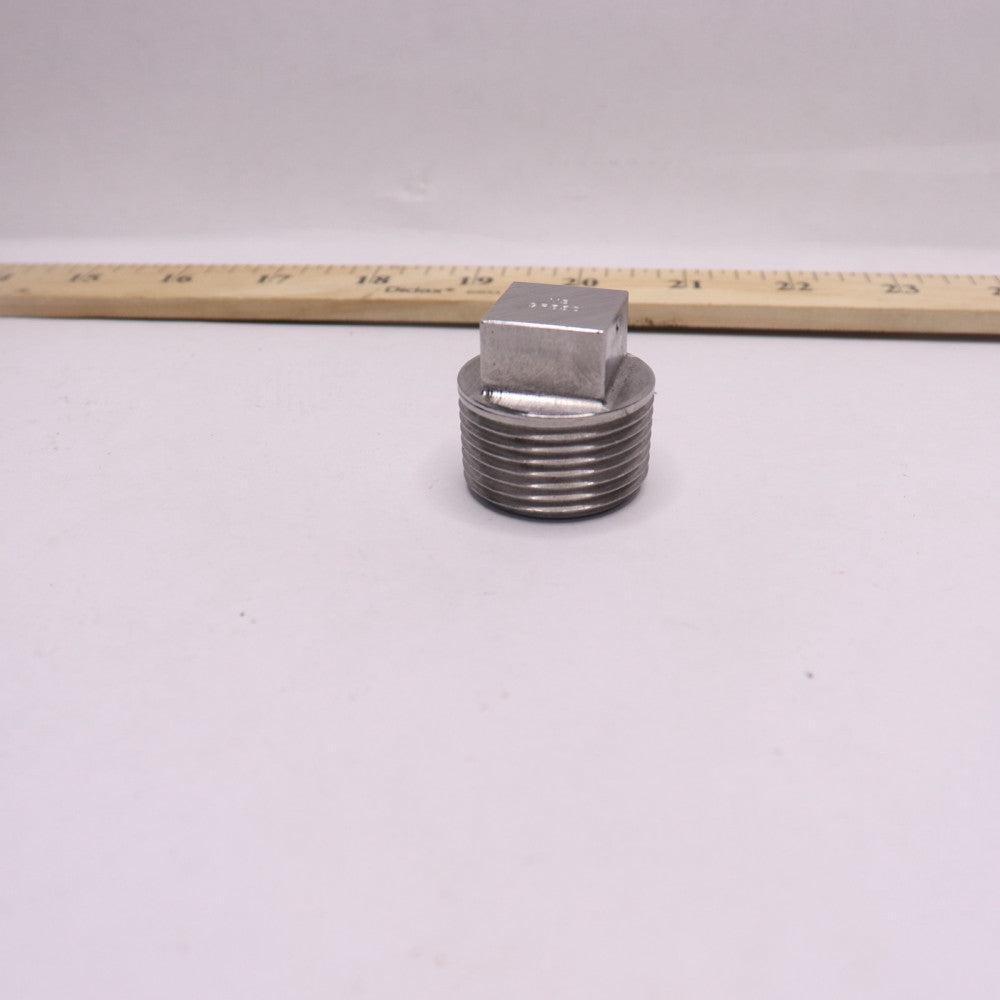 Square Head Plug 304 Stainless Steel 1" MNPT