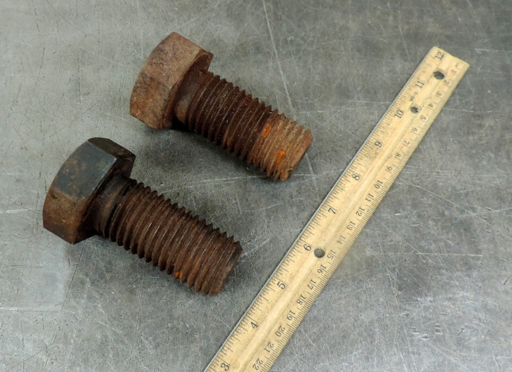 Industrial Hex Head Bolt 3"x 1-1/4" SAE Coarse Lot of Two (2)