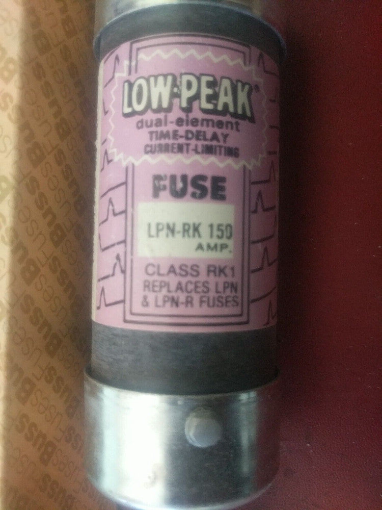 Bussman Low Peak Fuse, LPN-RK-150 RK1 DUAL ELEMENT TIME DELAY CURRENT LIMITING