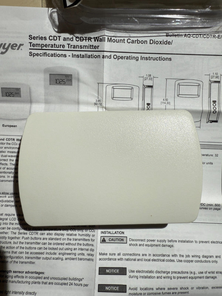 DAIKIN 910274505 Dwyer CDT-2N40 Carbon Dioxide CO2 Sensor