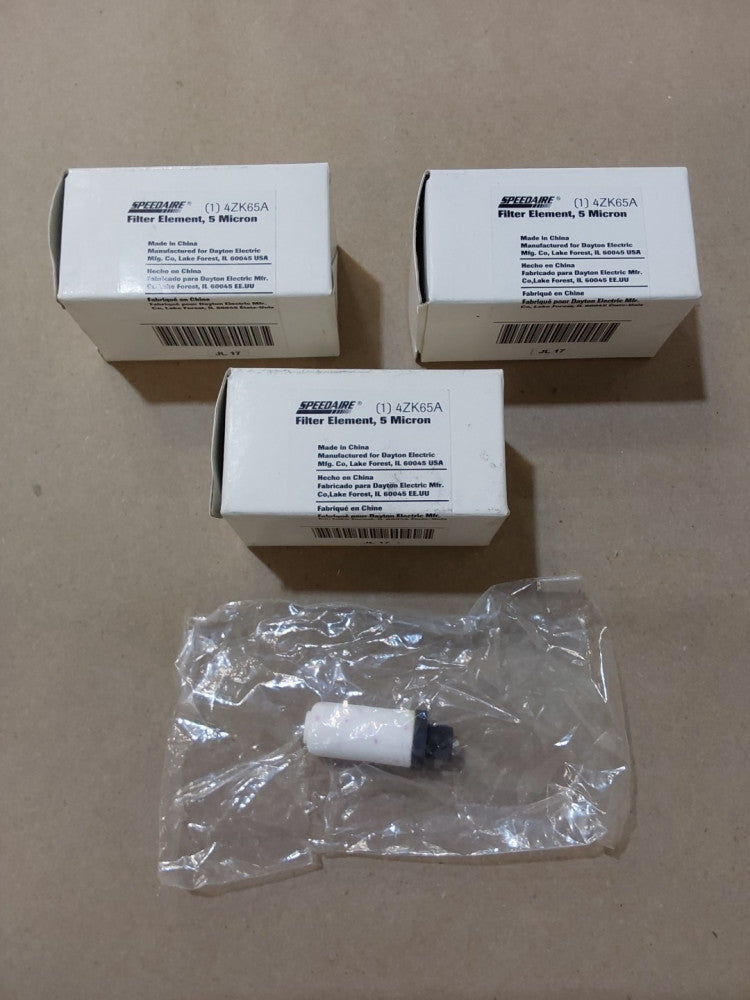 Speedaire 4ZK65A Filter Element 5 Micron Lot of 3 NEW
