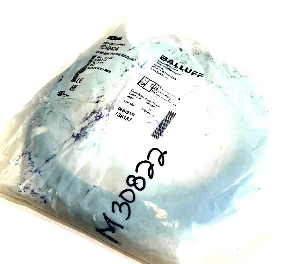 NEW BALLUFF BES0424 INDUCTIVE SENSOR BES M18MD-PSC50B-BP05-003 10V 30VDC