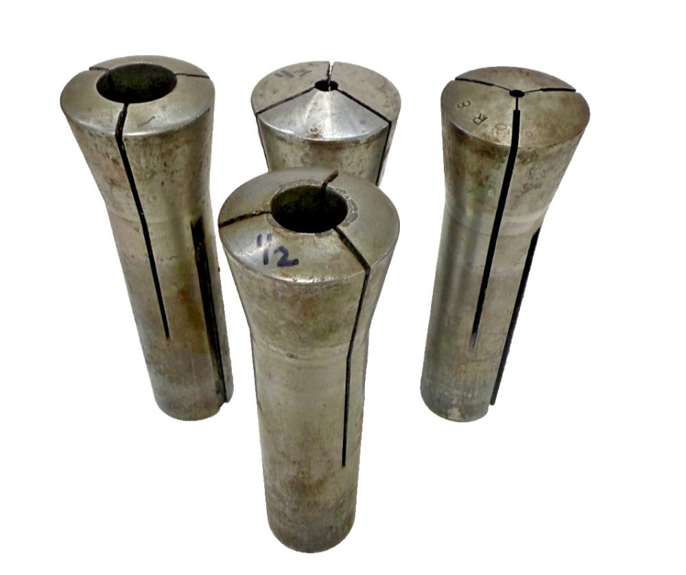 ASSORTMENT OF COLLET R8 LOT OF 4 OAL 4" 1/3" 5/8" 1/2" 1/8" HSS