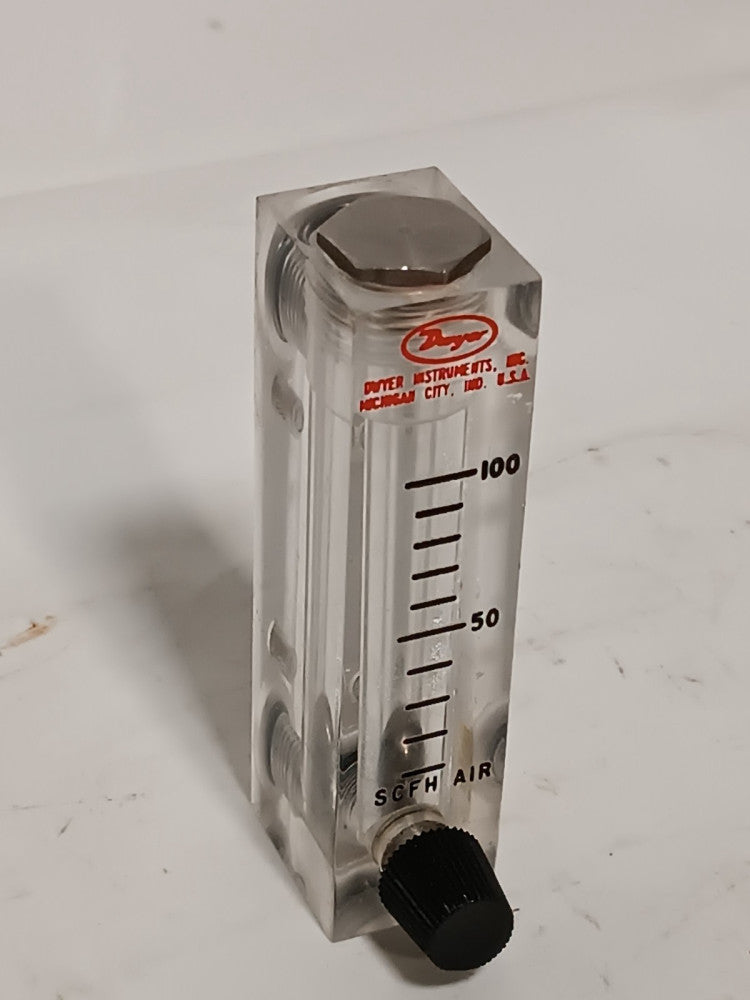 Dwyer 0-100 SCFH Air Flow Meter 690 kPa, 100 PSIG Max 85 deg C, 150 deg F Max