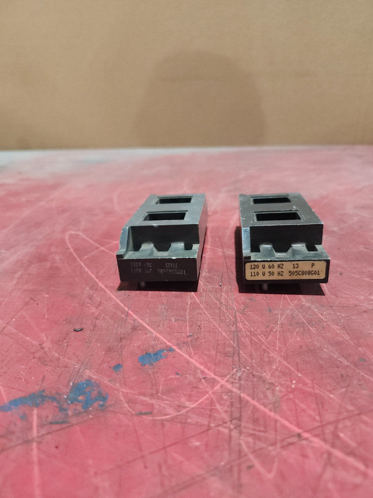 USED LOT OF 2 WESTINGHOUSE MOTOR STARTER COIL 120/110V, 50/60HZ,505C808G01