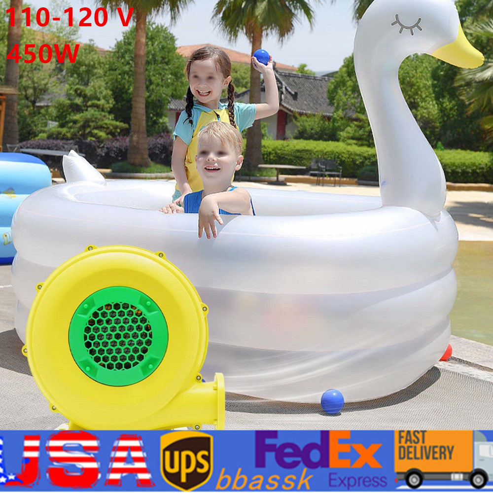 Inflatable Bounce House Water Slide Air Pump Blower Fan Inflatable Castle 450W