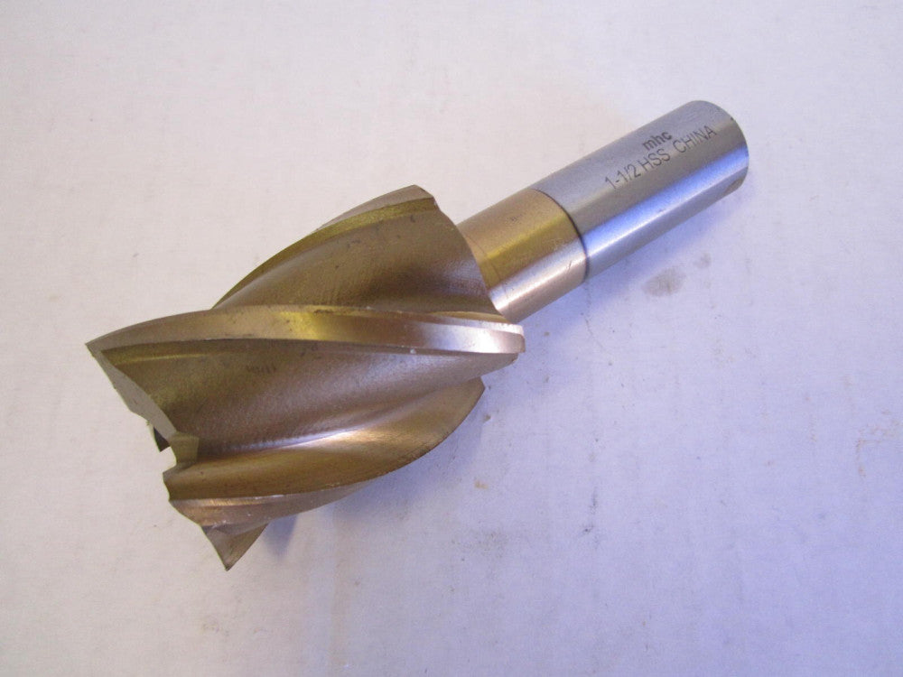 1-1/2" x 3/4" x 2" x 4-3/8" OAL HSS TiN 4-Flute Endmill New