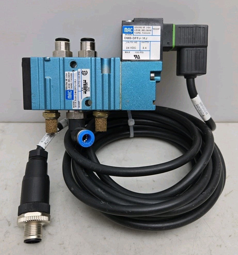 Mac Valves 411A-A0A-DM-DFFJ-1KJ Solenoid Valve with DMB-DFFJ-1KJ Pneumatic Valve